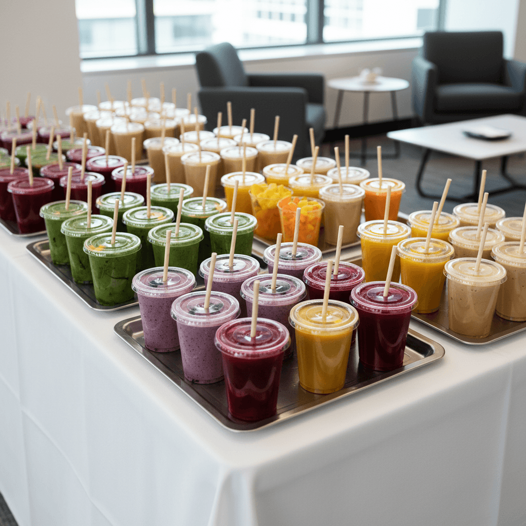 Smoothie catering setup