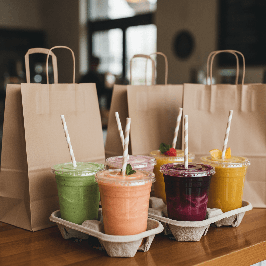 Smoothie delivery bags